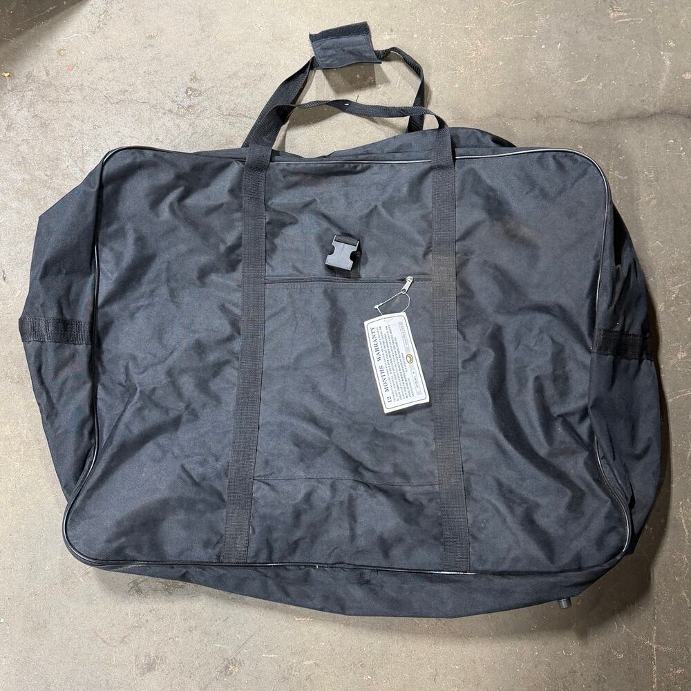Travel Time Extra Large Heavy-Duty Black Equipment Duffel Bag (32" x 24")